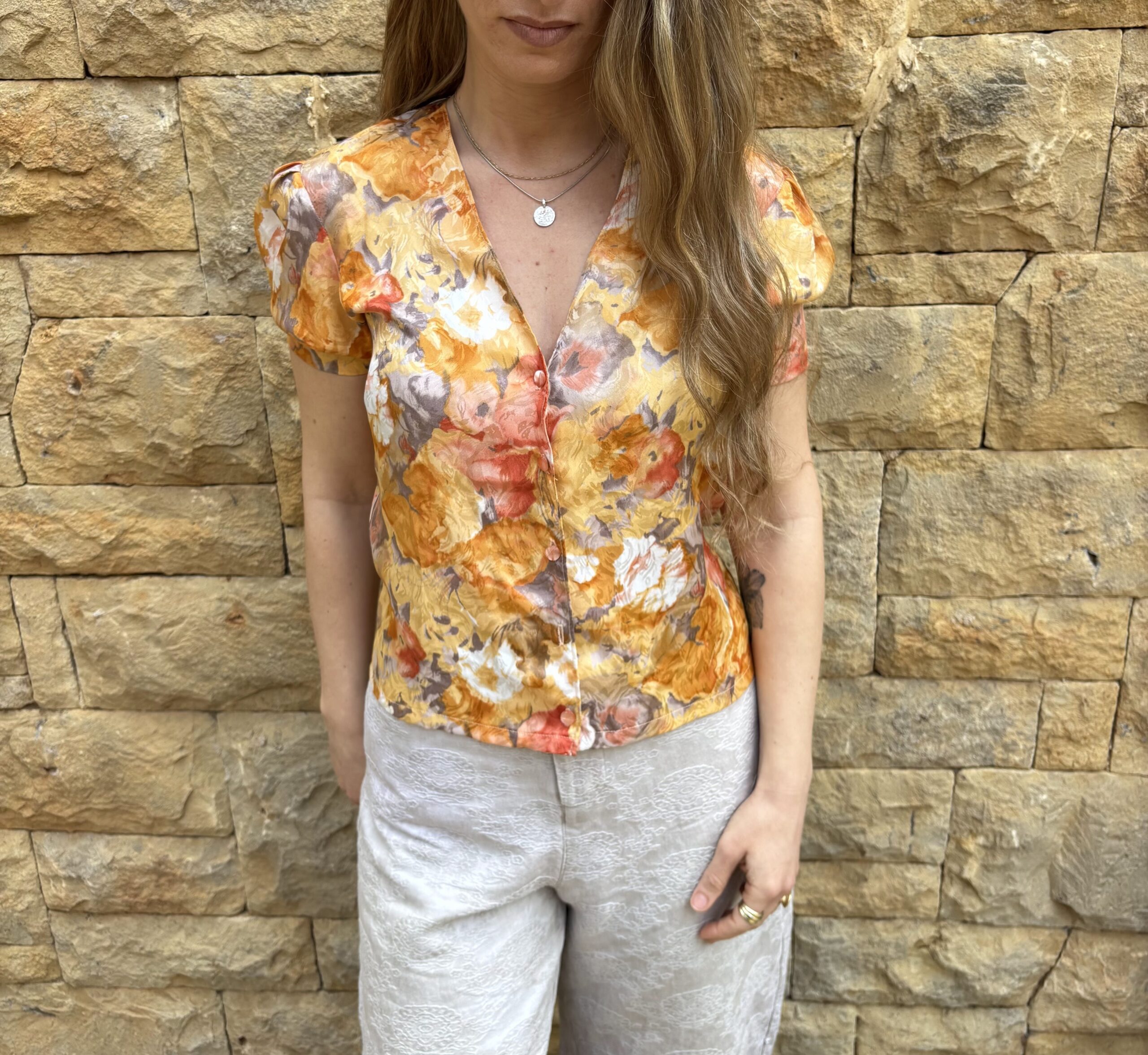 VINTAGE ΠΟΥΚΑΜΙΣΟ FLORAL